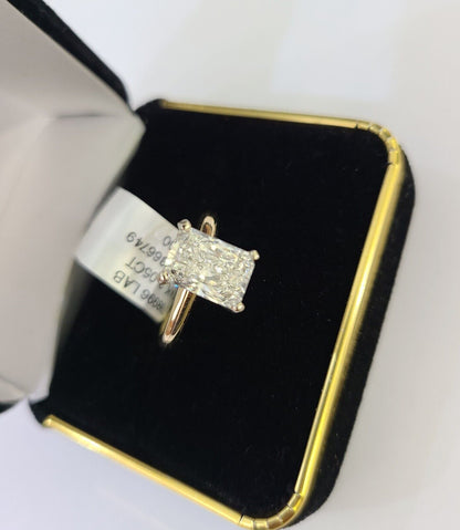 Real 14k Yellow Gold Diamond Ladies Ring Lab Created Women Engagement Wedding - Reva Jeweler