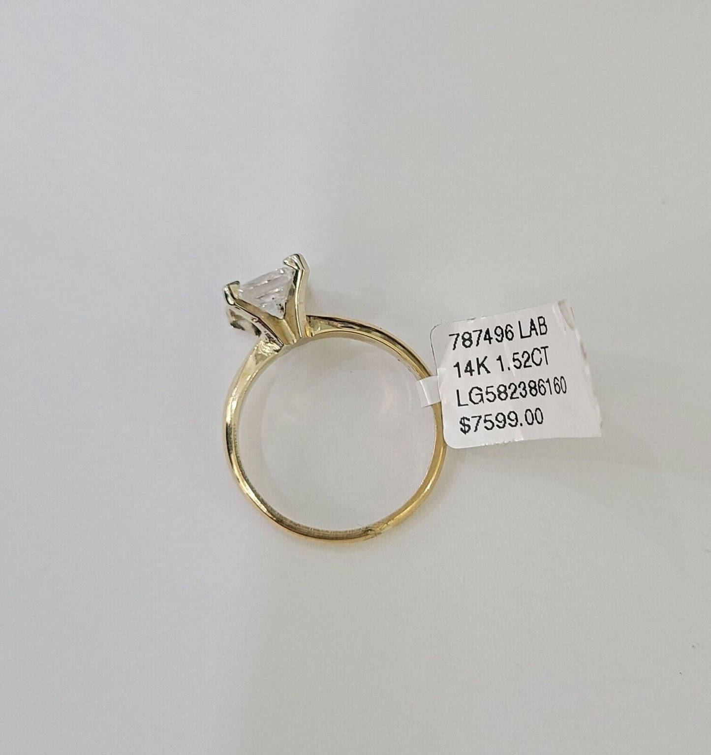 Real 14k Yellow Gold Diamond Ladies Ring Lab Created Women Engagement Wedding - Reva Jeweler