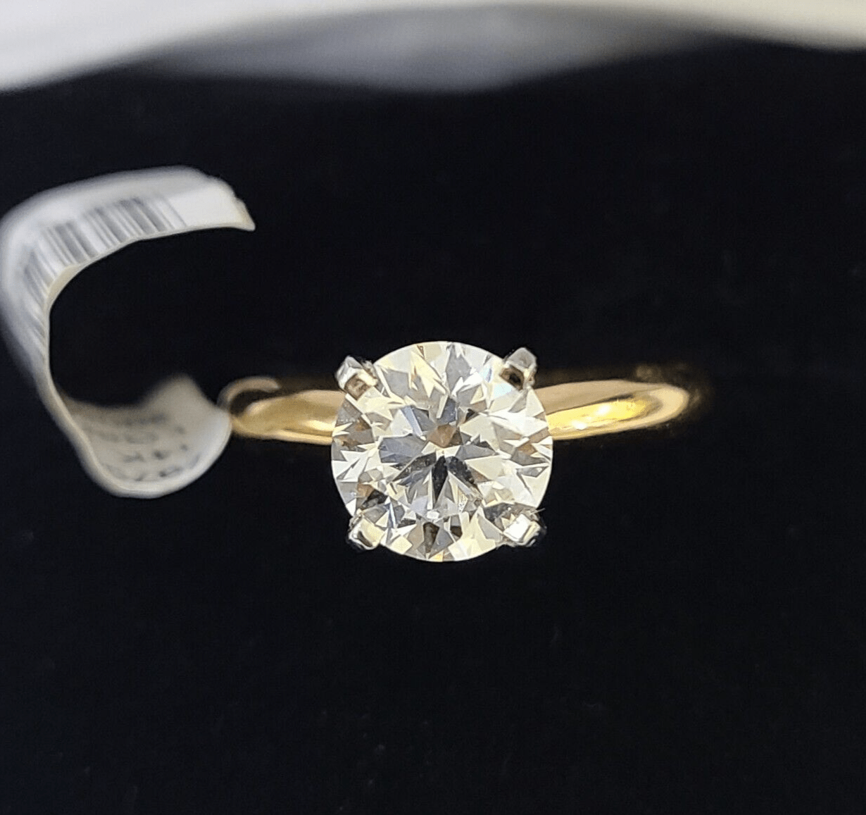 Real 14k Yellow Gold Diamond Ladies Ring Lab Created Women Engagement Wedding - Reva Jeweler