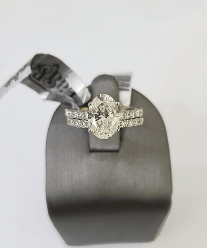 Real 14k Yellow Gold Diamond Ladies Ring SETLab Created Women Engagement Wedding - Reva Jeweler