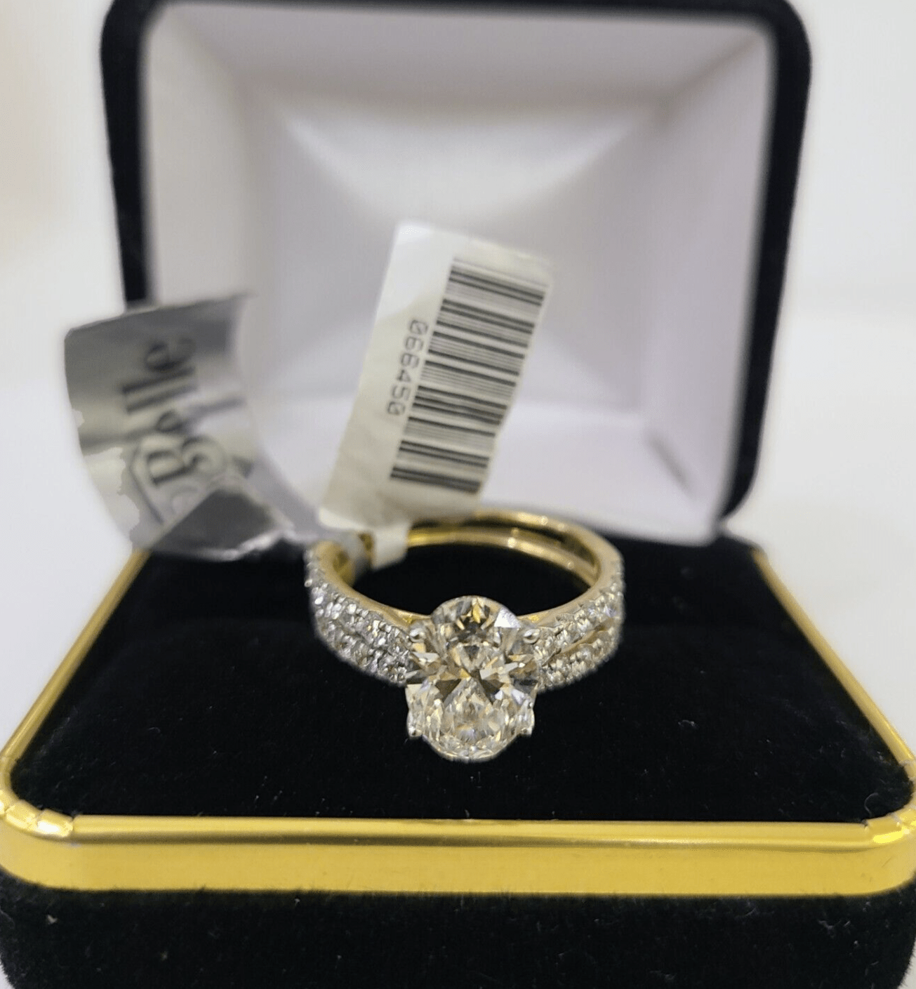 Real 14k Yellow Gold Diamond Ladies Ring SETLab Created Women Engagement Wedding - Reva Jeweler