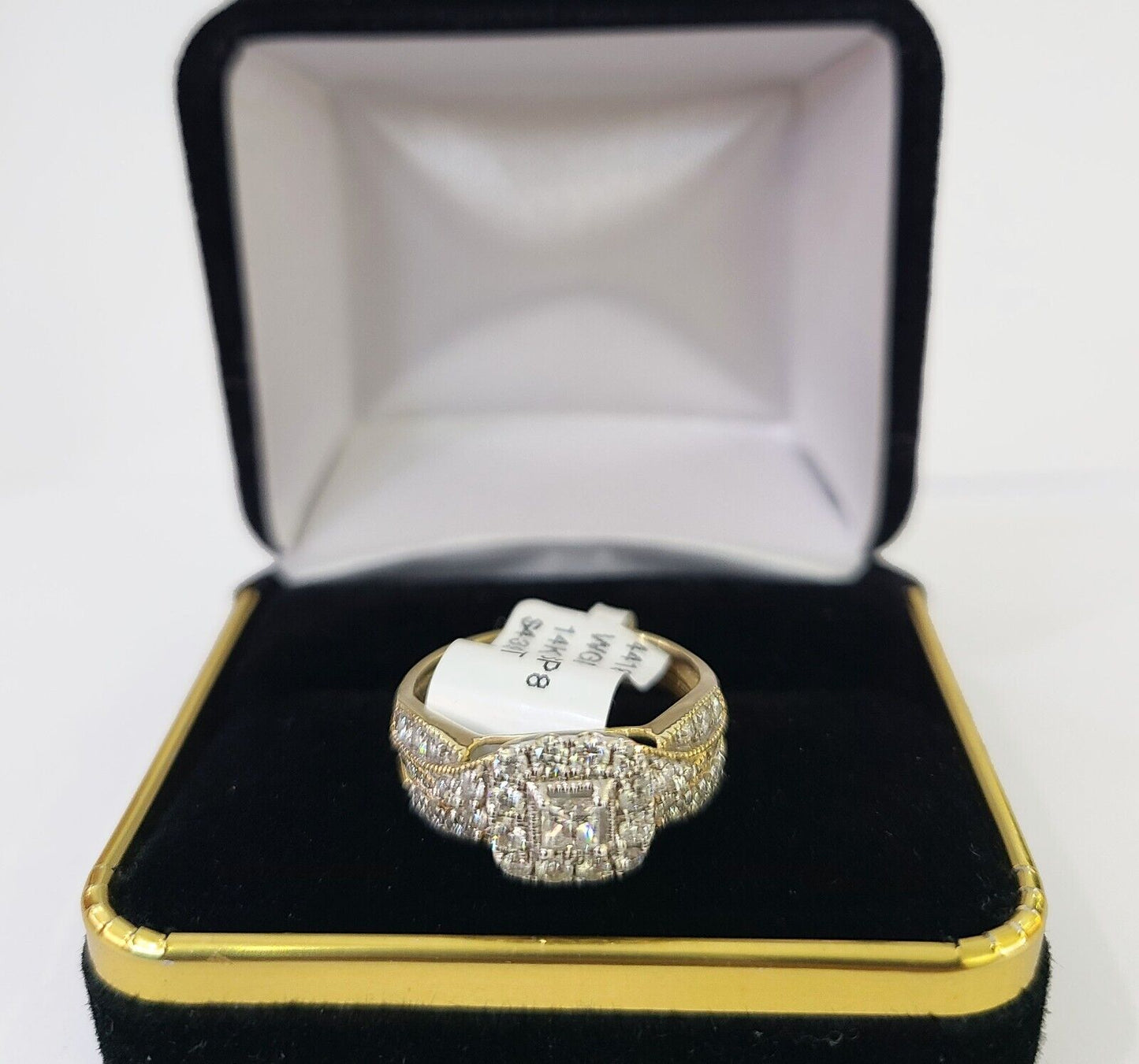 Real 14k Yellow Gold Diamond Ladies Ring Women Engagement Wedding - Reva Jeweler