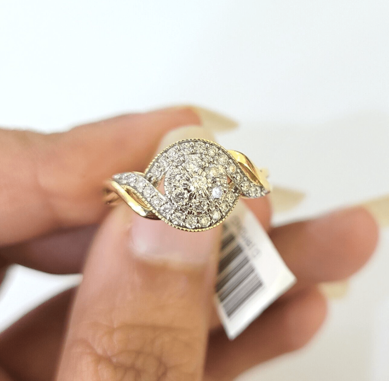 Real 14k Yellow Gold Diamond Ladies Ring Women Engagement Wedding - Reva Jeweler