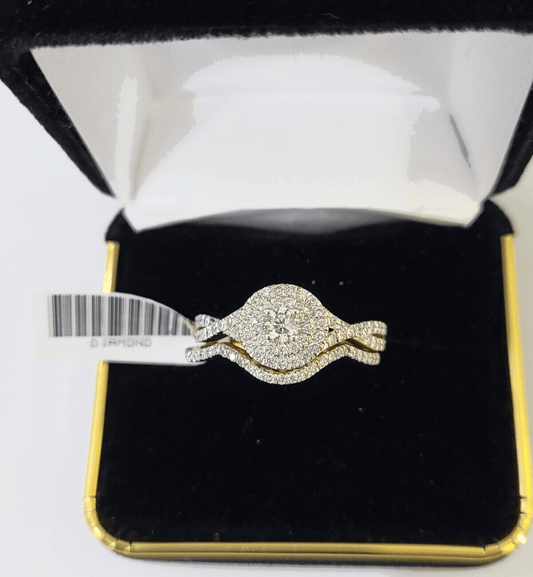 Real 14k Yellow Gold Diamond Ladies Ring Women Engagement Wedding - Reva Jeweler
