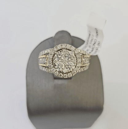 Real 14k Yellow Gold Diamond Ladies Ring Women Engagement Wedding - Reva Jeweler