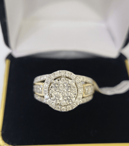 Real 14k Yellow Gold Diamond Ladies Ring Women Engagement Wedding - Reva Jeweler
