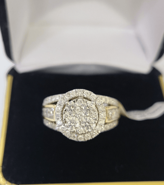 Real 14k Yellow Gold Diamond Ladies Ring Women Engagement Wedding - Reva Jeweler