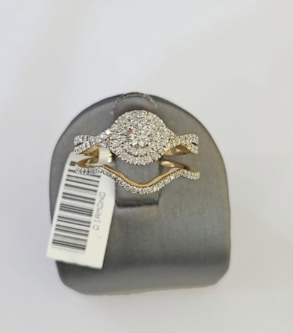 Real 14k Yellow Gold Diamond Ladies Ring Women Engagement Wedding - Reva Jeweler