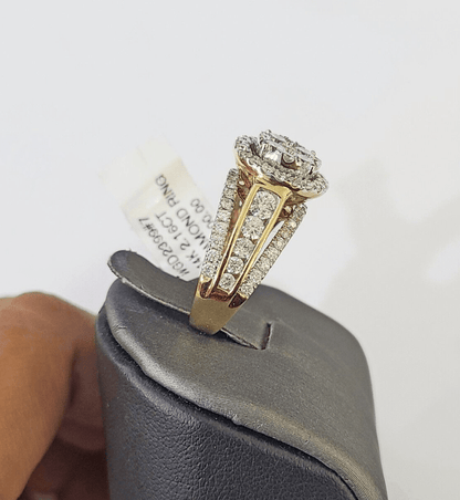 Real 14k Yellow Gold Diamond Ladies Ring Women Engagement Wedding - Reva Jeweler