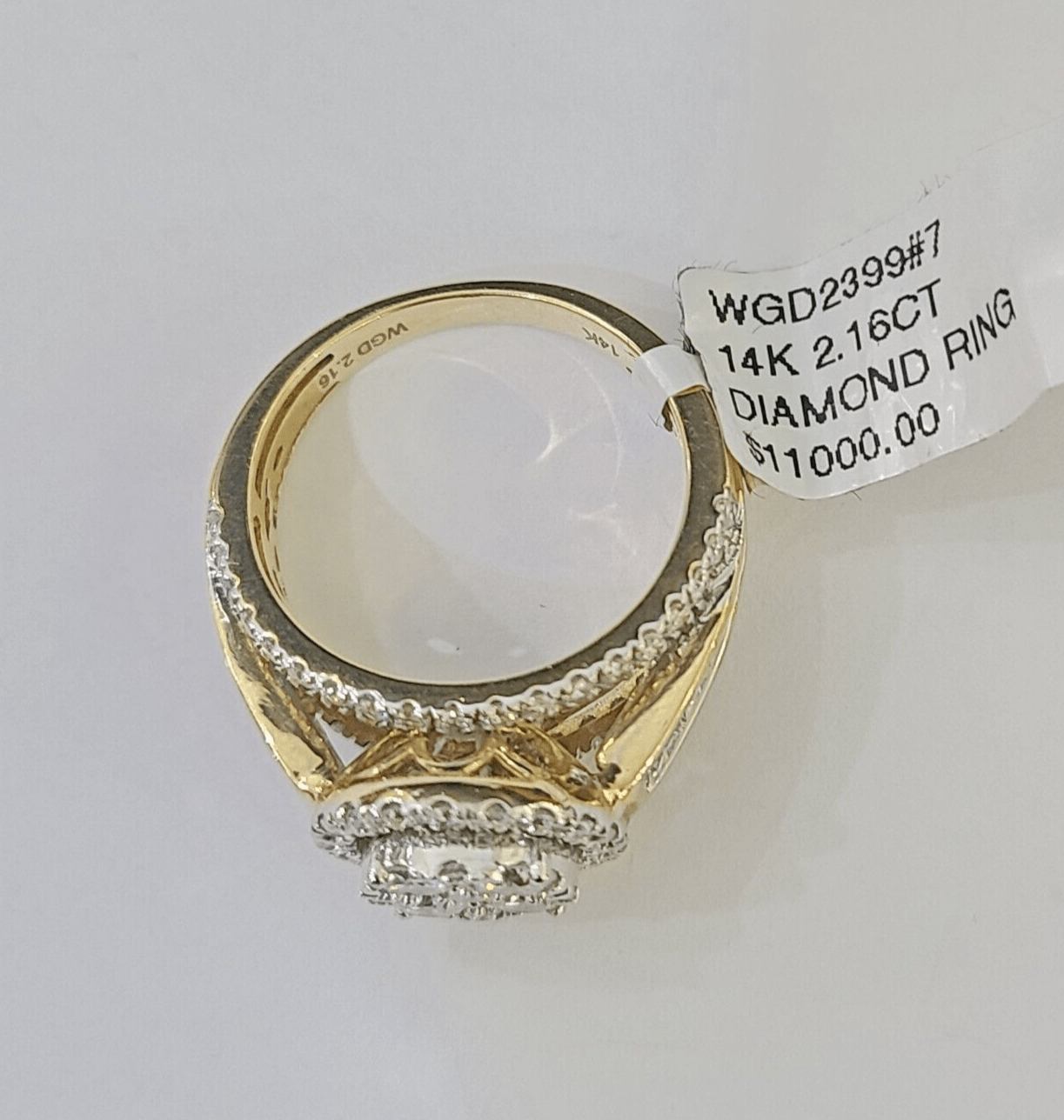 Real 14k Yellow Gold Diamond Ladies Ring Women Engagement Wedding - Reva Jeweler