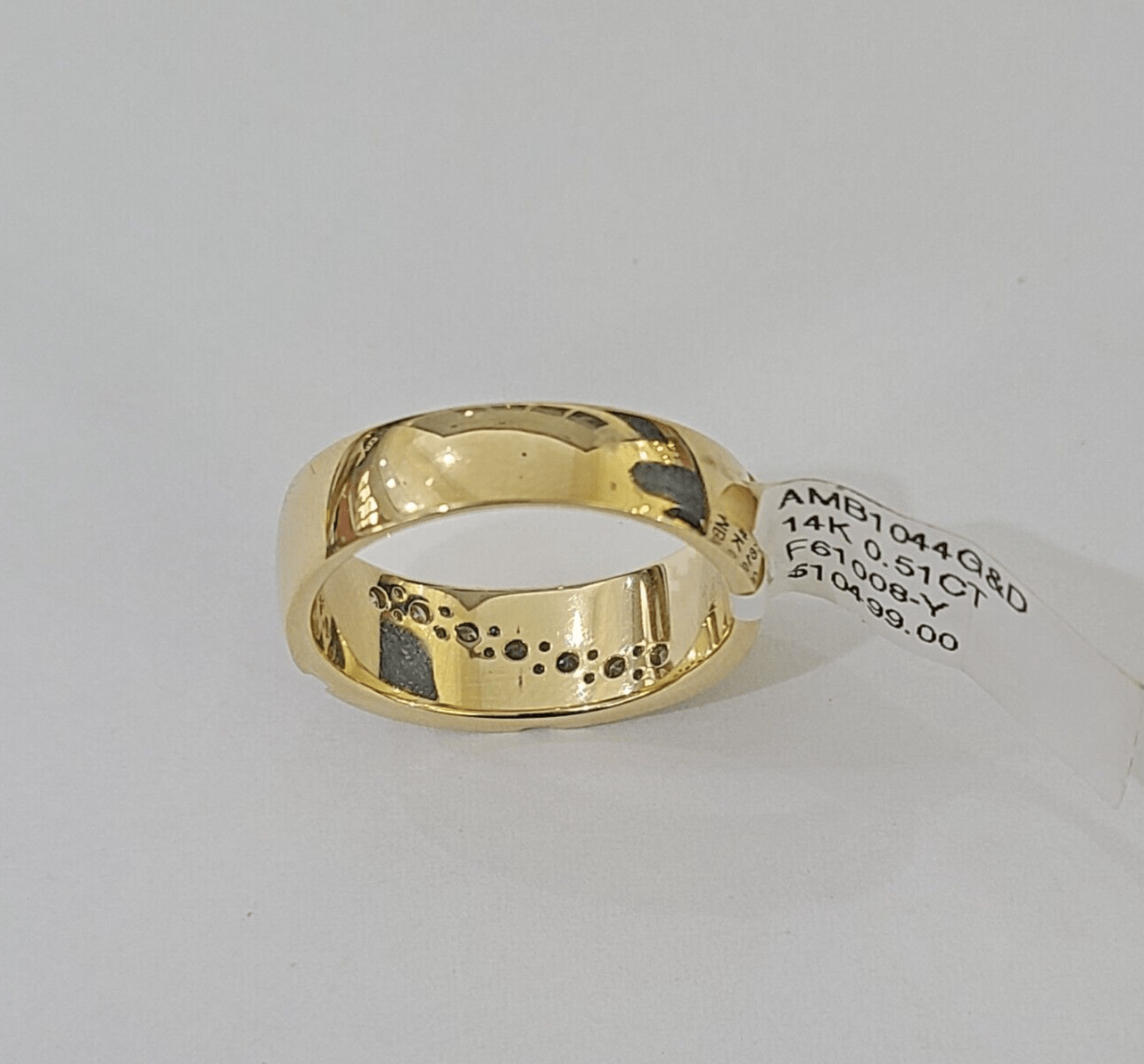Real 14k Yellow Gold Diamond Mens Ring Band Wedding Engagement Genuine Natural - Reva Jeweler
