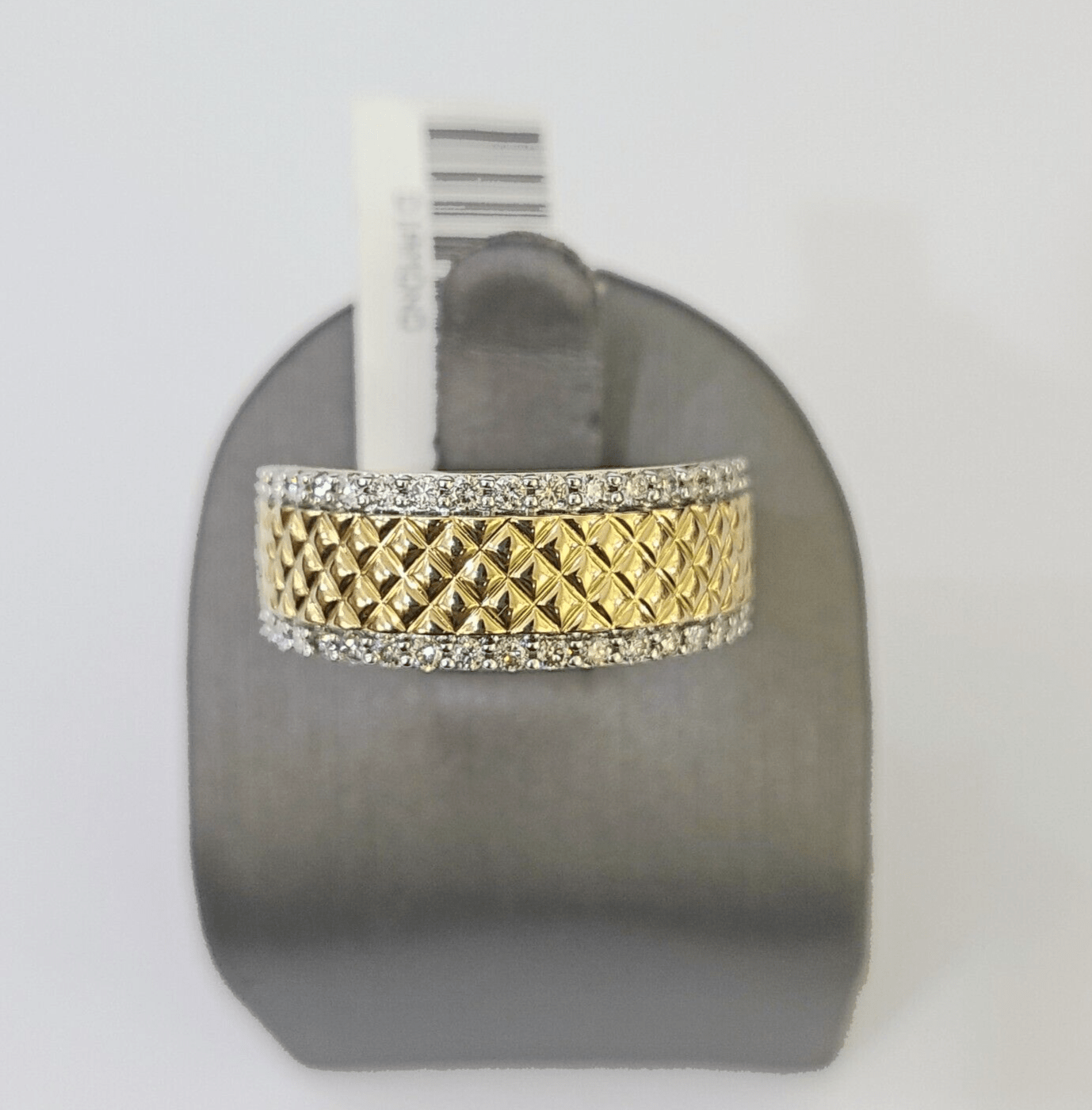 Real 14k Yellow Gold Diamond Mens Ring Band Wedding Genuine Natural - Reva Jeweler