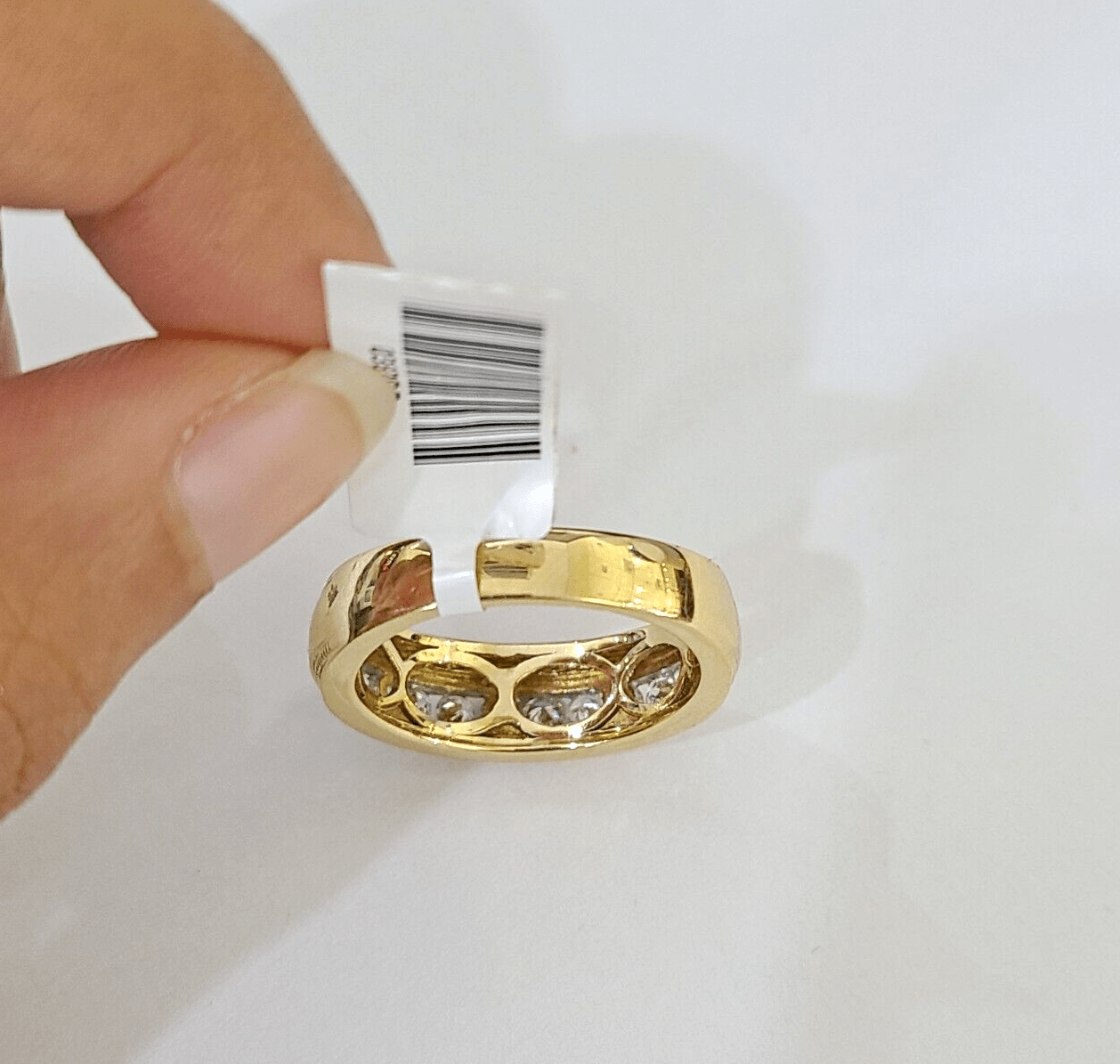 Real 14k Yellow Gold Diamond Mens Ring Band Wedding Genuine Natural - Reva Jeweler