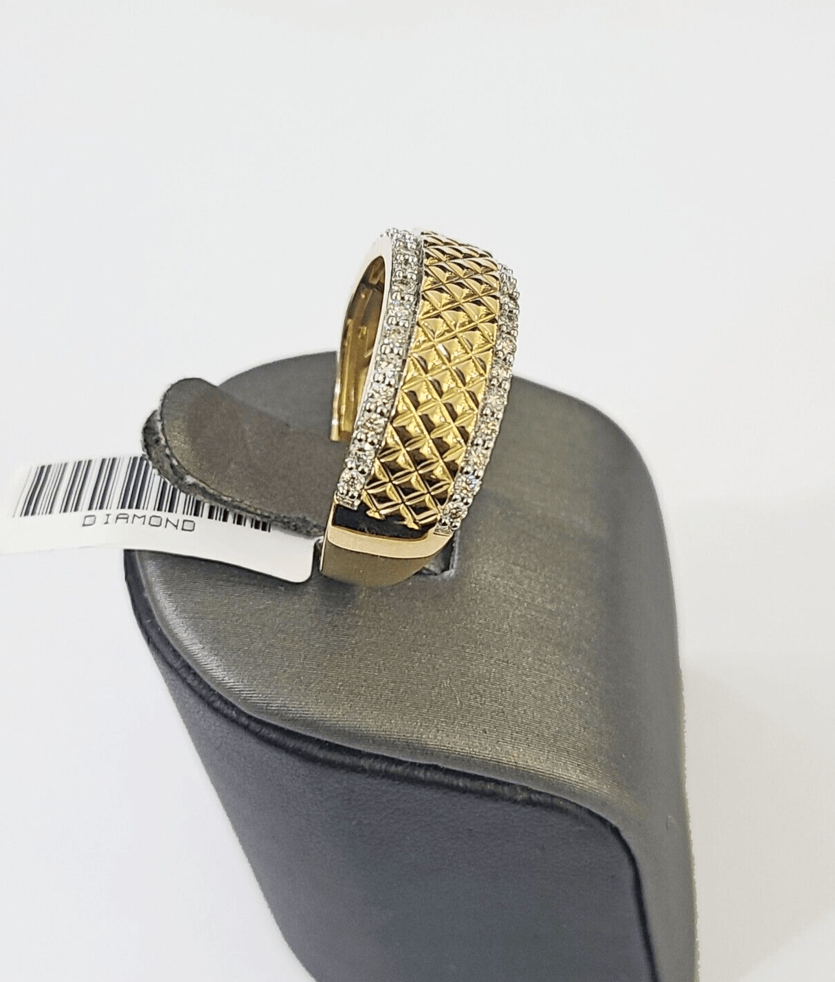 Real 14k Yellow Gold Diamond Mens Ring Band Wedding Genuine Natural - Reva Jeweler