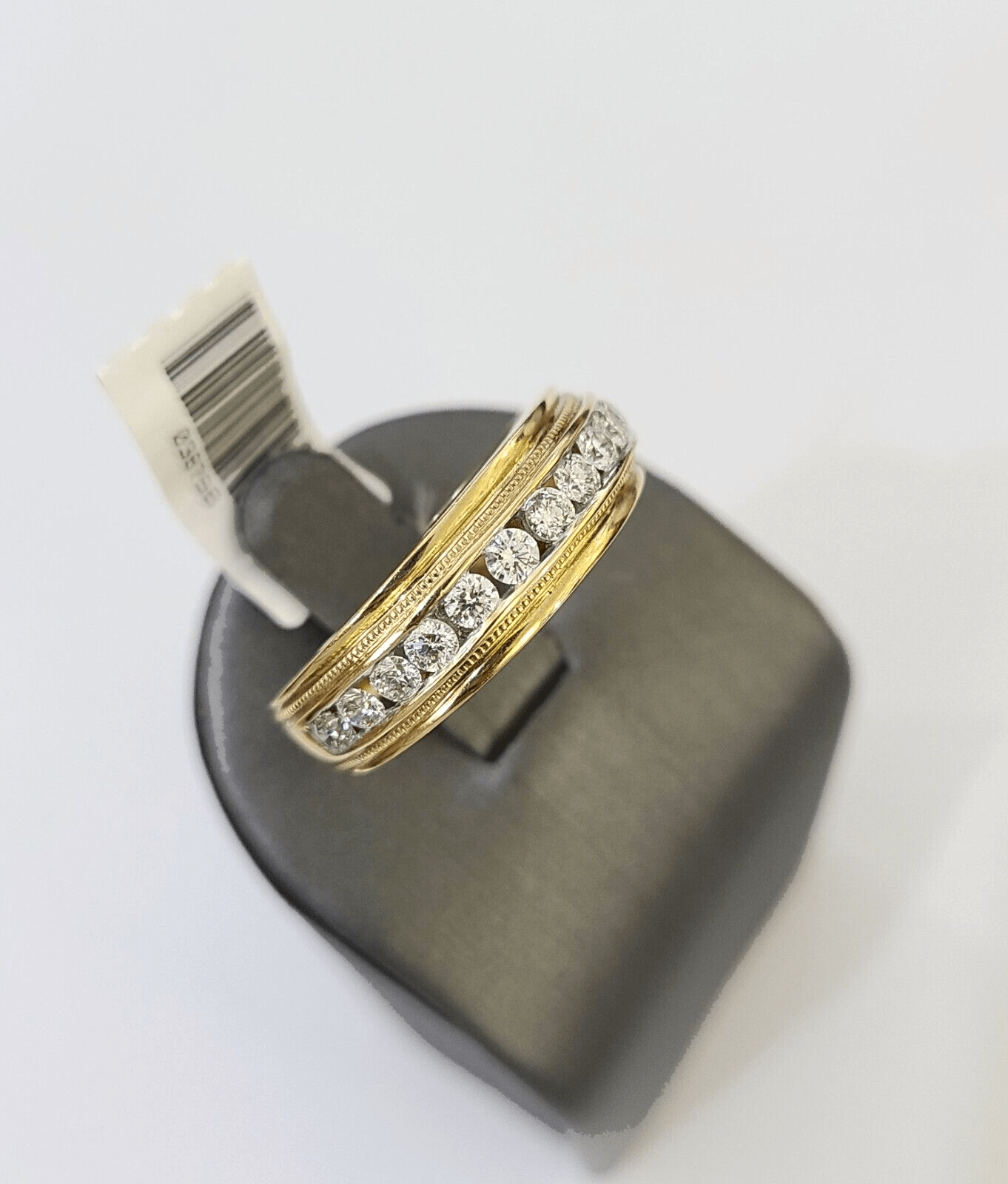 Real 14k Yellow Gold Diamond Mens Ring Band Wedding Genuine Natural - Reva Jeweler