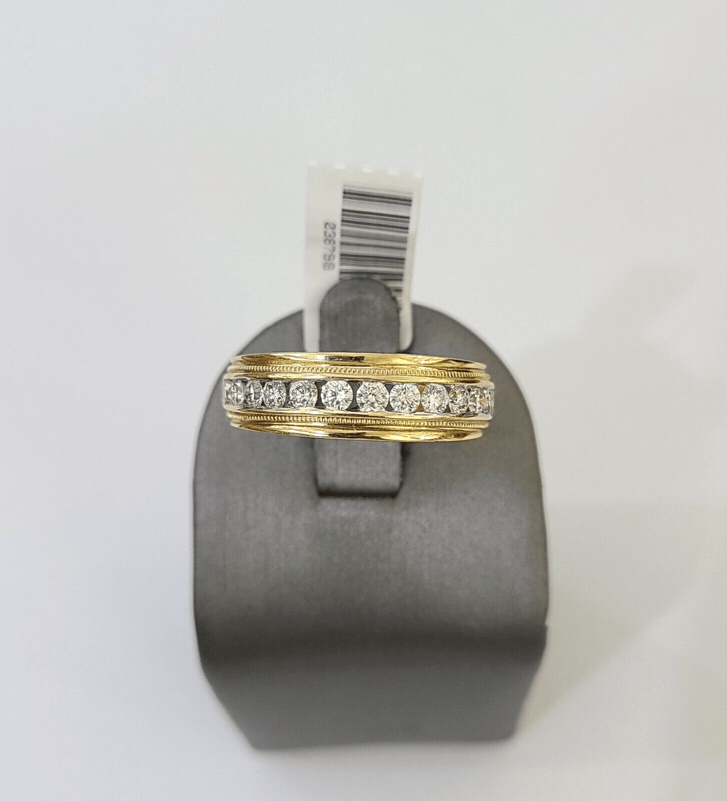 Real 14k Yellow Gold Diamond Mens Ring Band Wedding Genuine Natural - Reva Jeweler