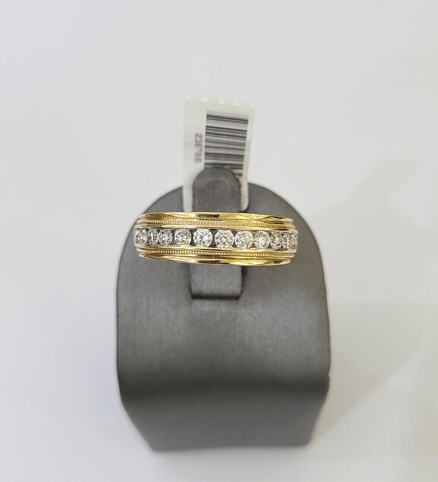 Real 14k Yellow Gold Diamond Mens Ring Band Wedding Genuine Natural - Reva Jeweler