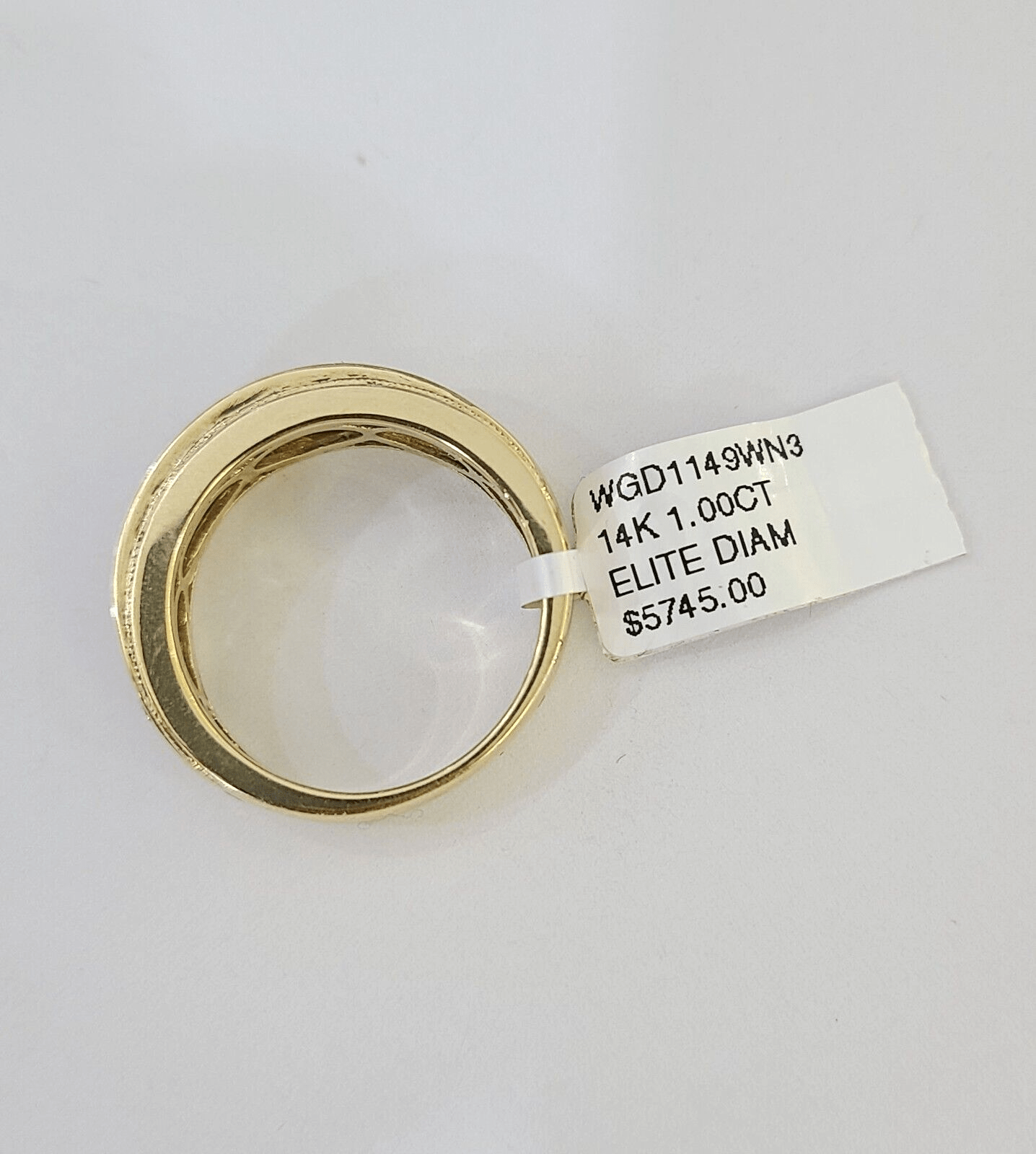 Real 14k Yellow Gold Diamond Mens Ring Band Wedding Genuine Natural - Reva Jeweler