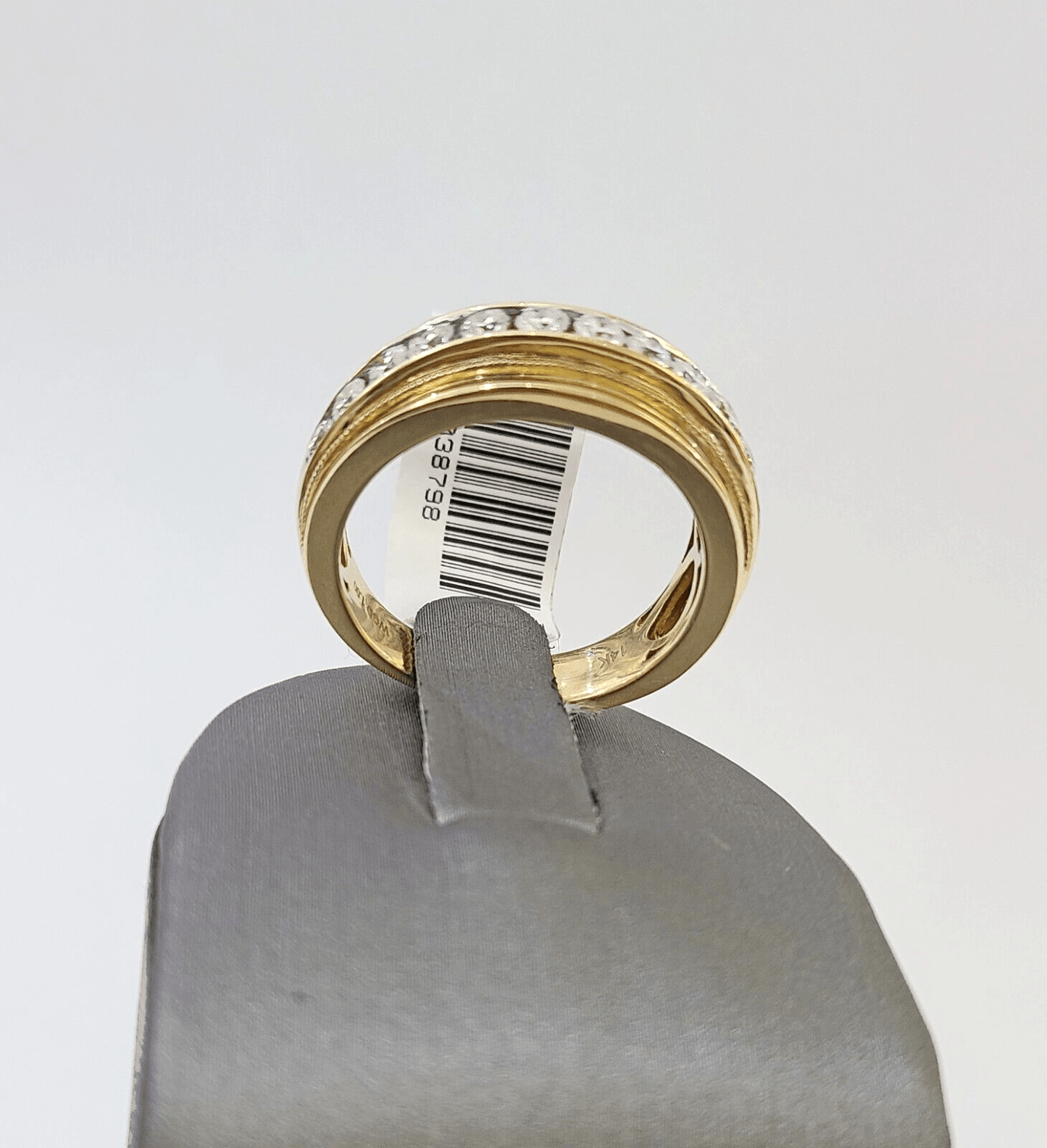Real 14k Yellow Gold Diamond Mens Ring Band Wedding Genuine Natural - Reva Jeweler