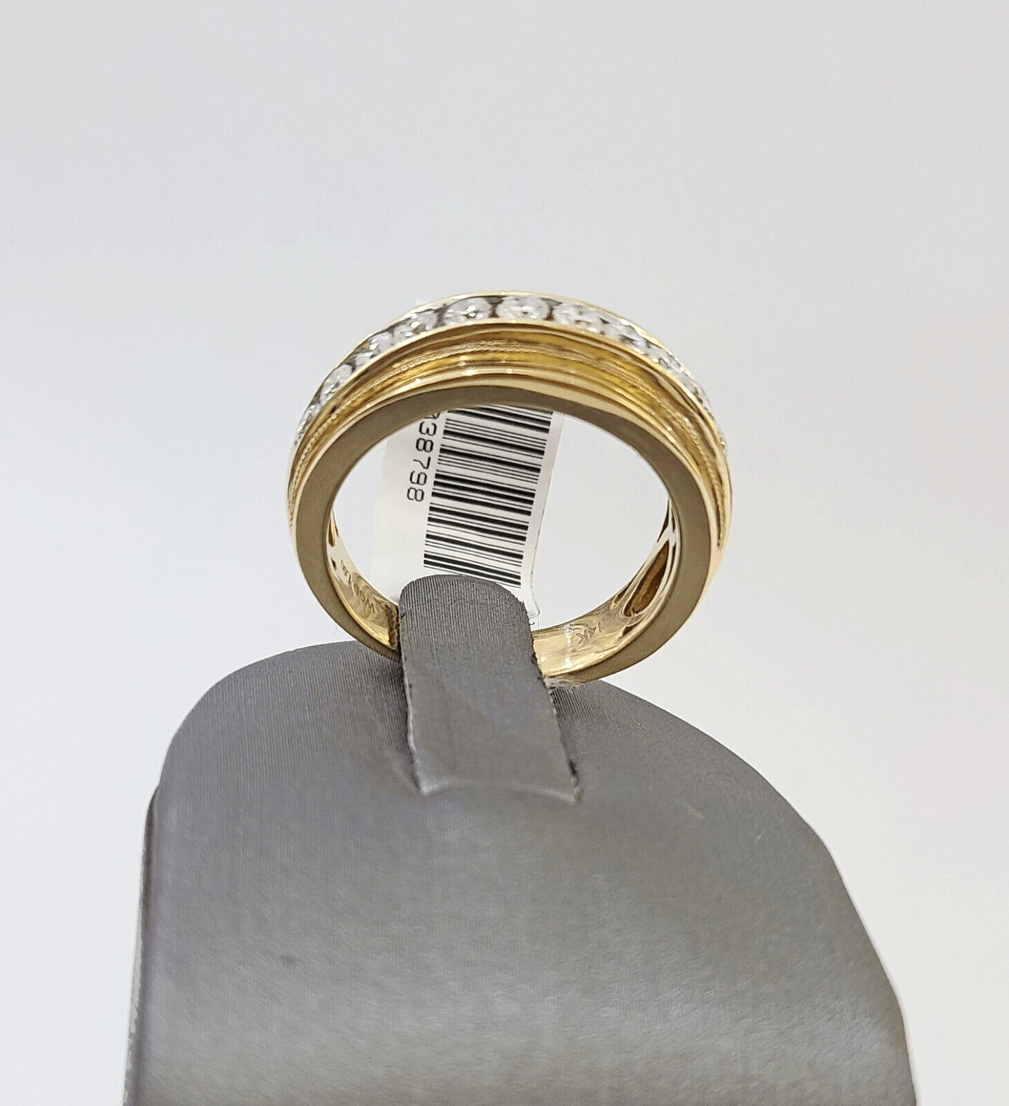 Real 14k Yellow Gold Diamond Mens Ring Band Wedding Genuine Natural - Reva Jeweler