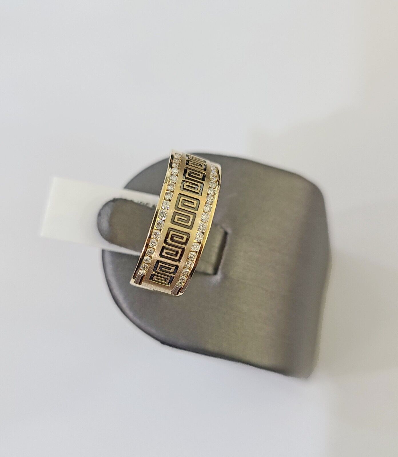 Real 14k Yellow Gold Diamond Mens Ring Band Wedding Genuine Natural Genuine - Reva Jeweler