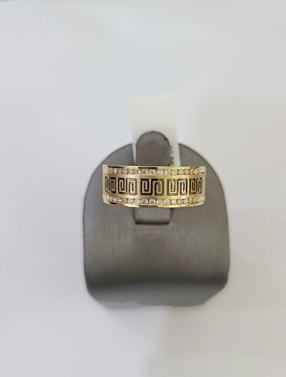 Real 14k Yellow Gold Diamond Mens Ring Band Wedding Genuine Natural Genuine - Reva Jeweler