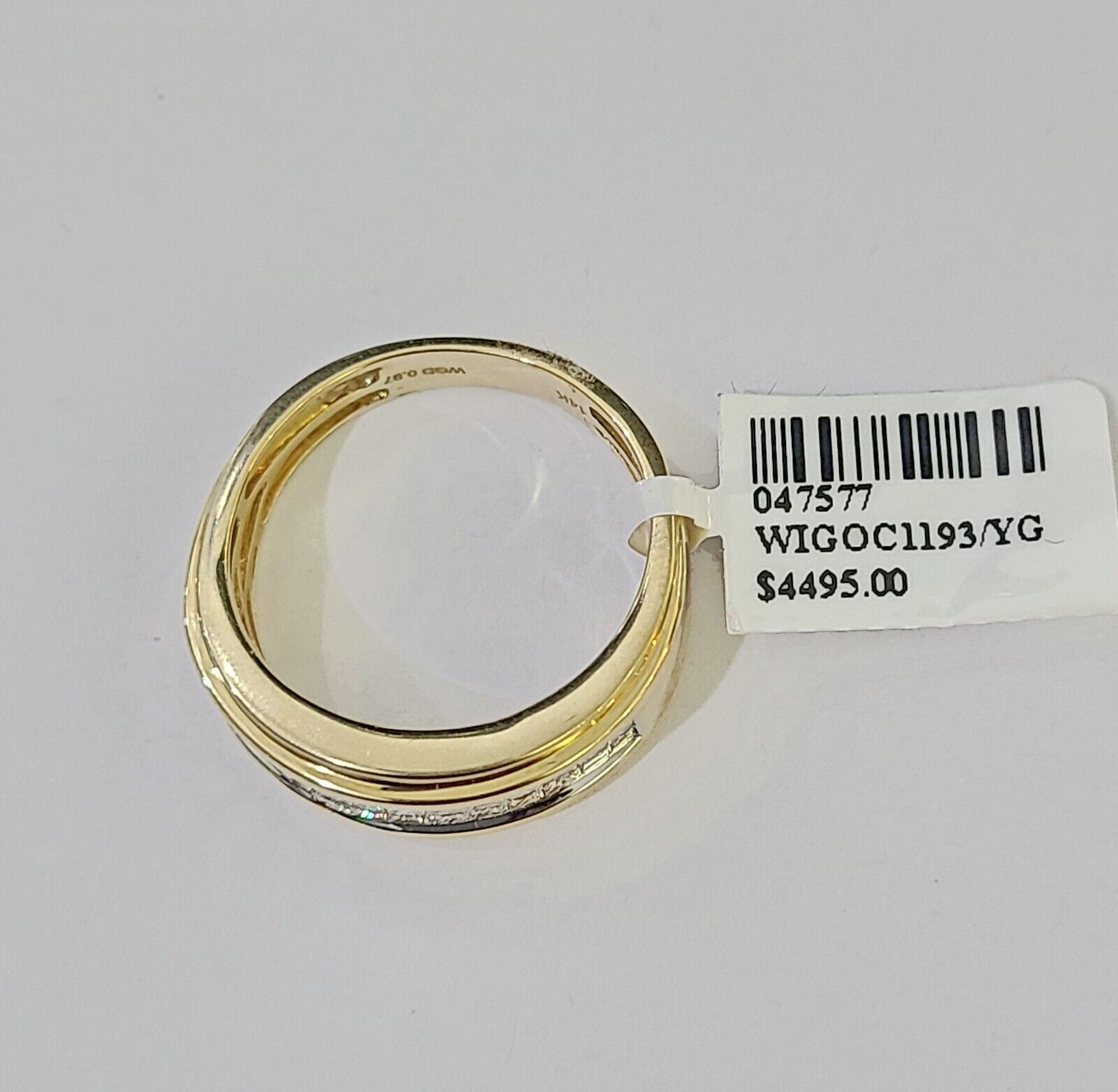 Real 14k Yellow Gold Diamond Mens Ring Two Row Band Wedding Genuine Natural - Reva Jeweler