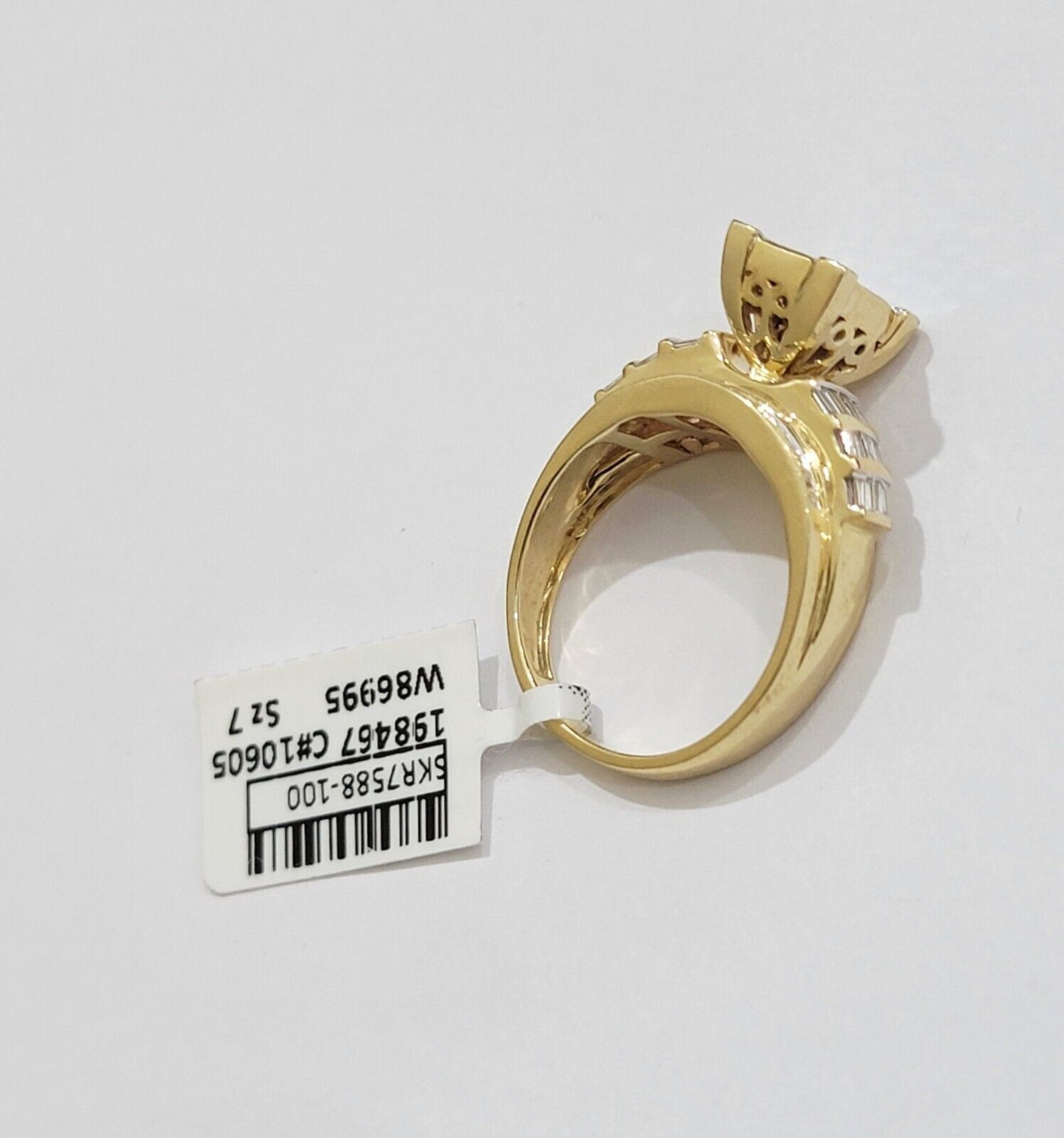 Real 14k Yellow Gold Diamond Ring 1 CT Diamond Ladies Women Band, VALENTINE SALE - Reva Jeweler