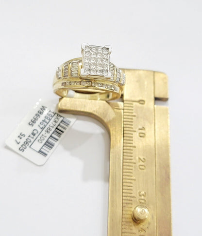 Real 14k Yellow Gold Diamond Ring 1 CT Diamond Ladies Women, Wedding Engagement - Reva Jeweler