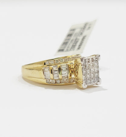 Real 14k Yellow Gold Diamond Ring 1 CT Diamond Ladies Women, Wedding Engagement - Reva Jeweler
