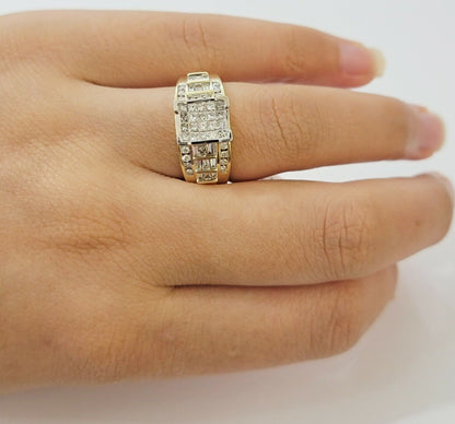 Real 14k Yellow Gold Diamond Ring 1 CT Diamond Ladies Women, Wedding Engagement - Reva Jeweler