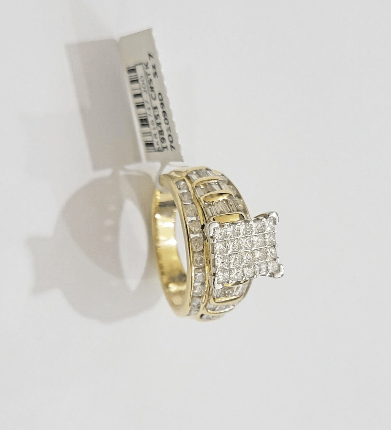 Real 14k Yellow Gold Diamond Ring 2CT Ladies Women Band Wedding Engagement, SZ 7 - Reva Jeweler