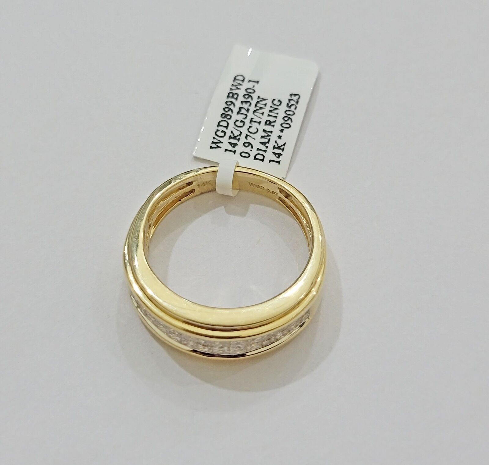 Real 14k Yellow gold Diamond Ring Mens Engagement Wedding Band 0.95 CT Natural D - Reva Jeweler