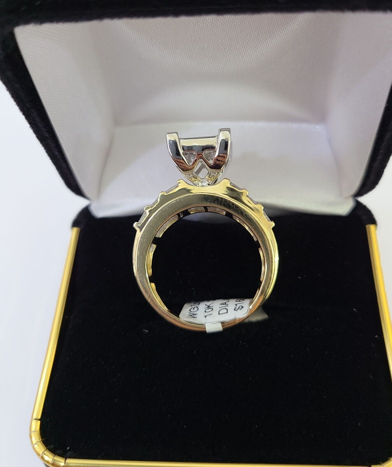 Real 14k Yellow Gold Diamond Ring Rectangle 2.01CT Men Engagement Wedding Ring - Reva Jeweler