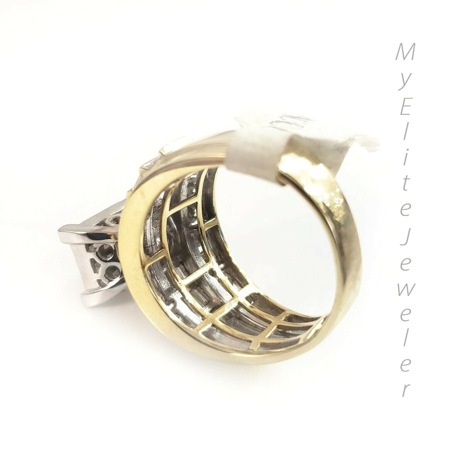 REAL 14k Yellow Gold Ladies Diamond Ring 2CT, Cinderella Style Size 7 For Women - Reva Jeweler