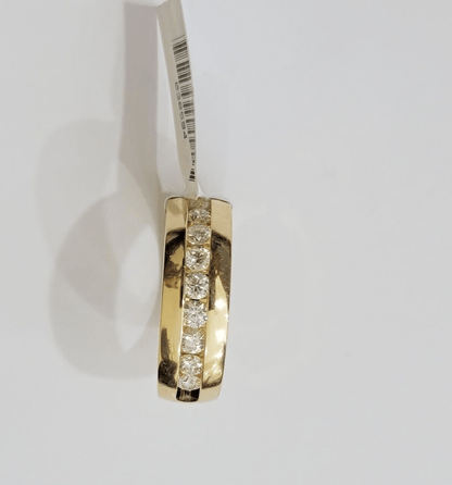 Real 14k Yellow Gold Mens Band Ring 1CT Diamonds Wedding Engagement Anniversary - Reva Jeweler
