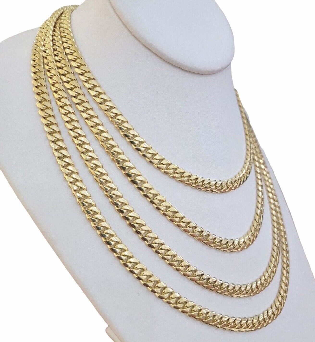Real 14k Yellow Gold Miami Cuban Link Chain 6mm 24" Necklace Box Lock - GoldenlinQ