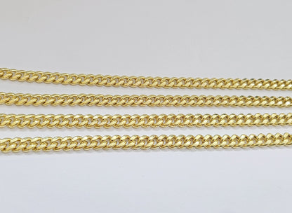 Real 14k Yellow Gold Miami Cuban Link Chain 6mm 24" Necklace Box Lock Choker