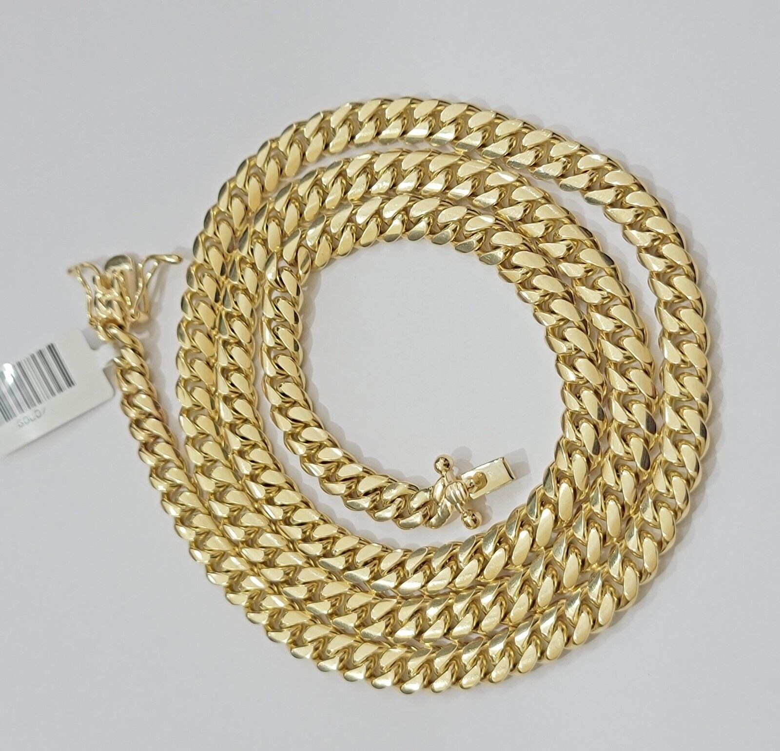 Real 14k Yellow Gold Miami Cuban Link Chain Necklace 6mm 20" - 30" 14kt SOLID - Reva Jeweler