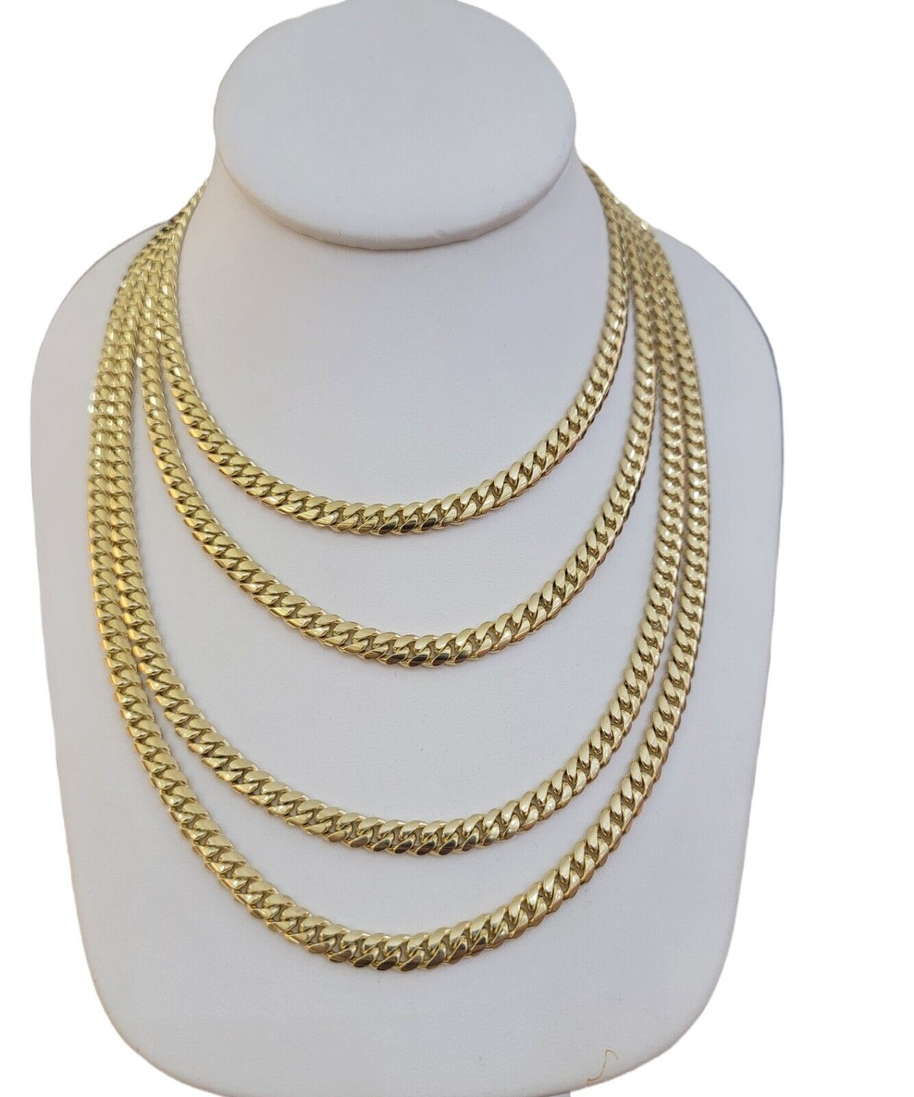 Real 14k Yellow Gold Miami Cuban Link Chain Necklace 6mm 20" - 30" 14kt SOLID - Reva Jeweler