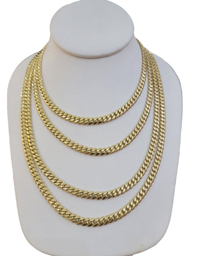 Real 14k Yellow Gold Miami Cuban Link Chain Necklace 6mm 20" - 30" 14kt SOLID - Reva Jeweler