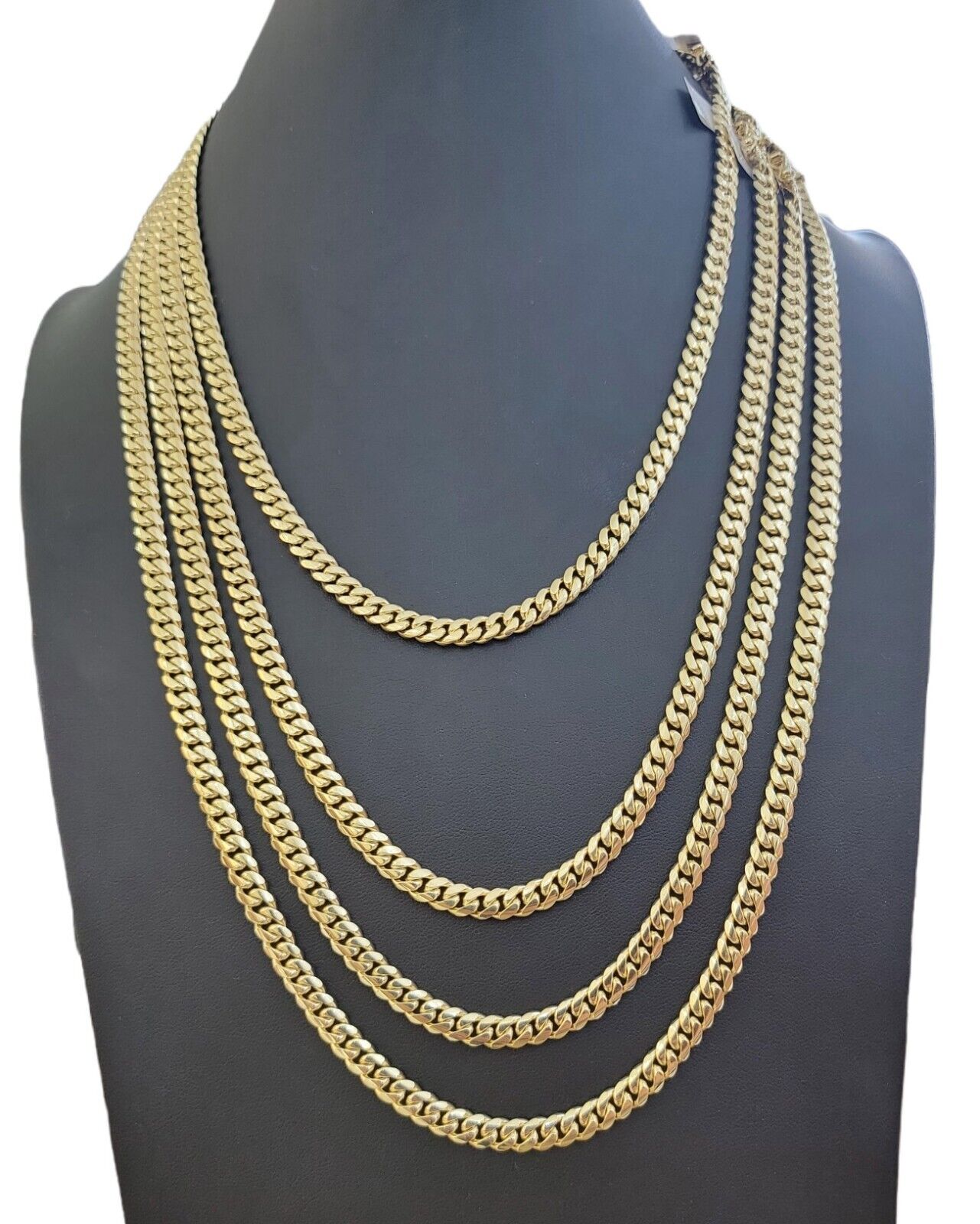 Real 14k Yellow Gold Miami Cuban Link Chain Necklace 6mm 20" - 30" 14kt SOLID - Reva Jeweler