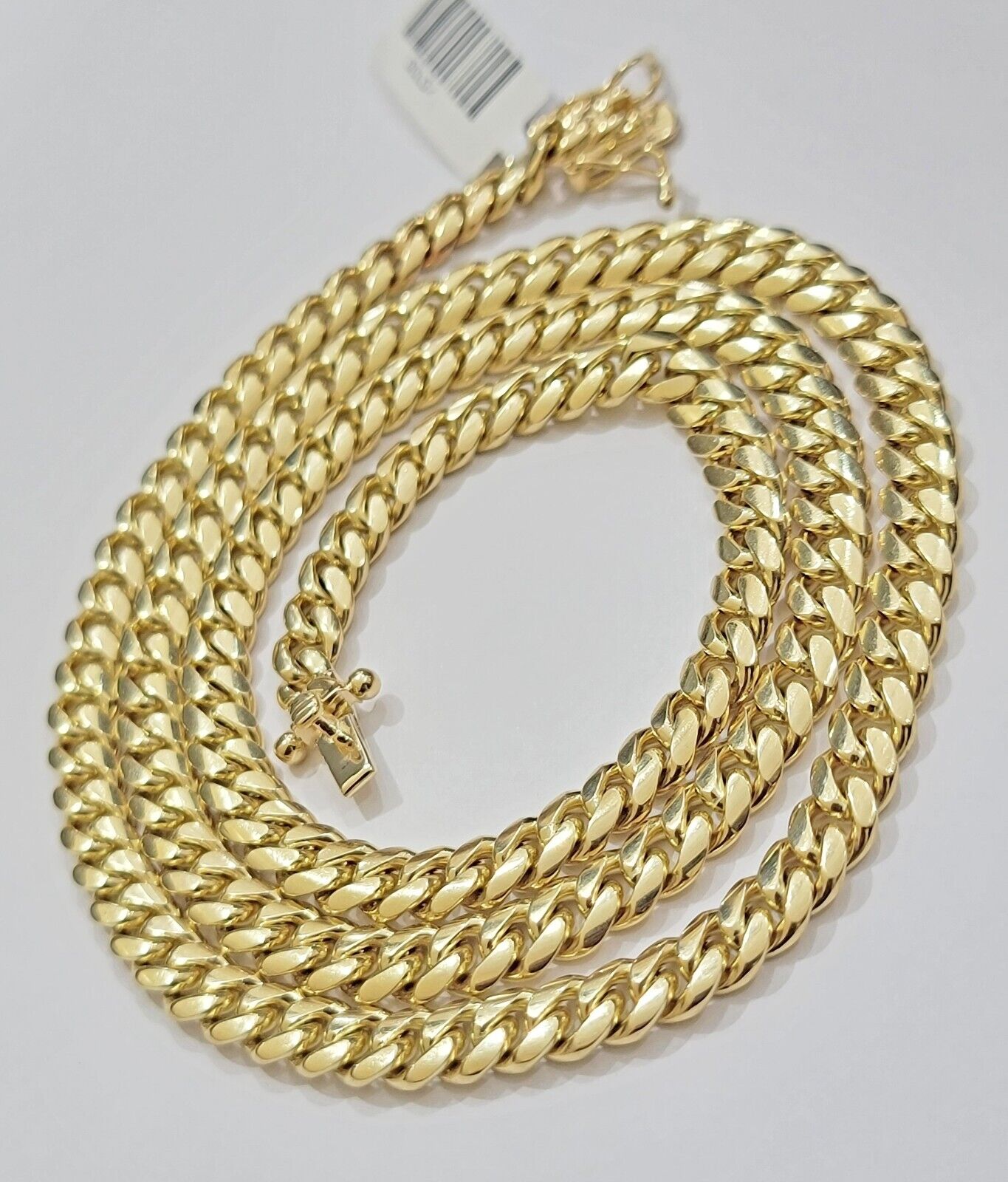 Real 14k Yellow Gold Miami Cuban Link Chain Necklace 6mm 20" - 30" 14kt SOLID - Reva Jeweler