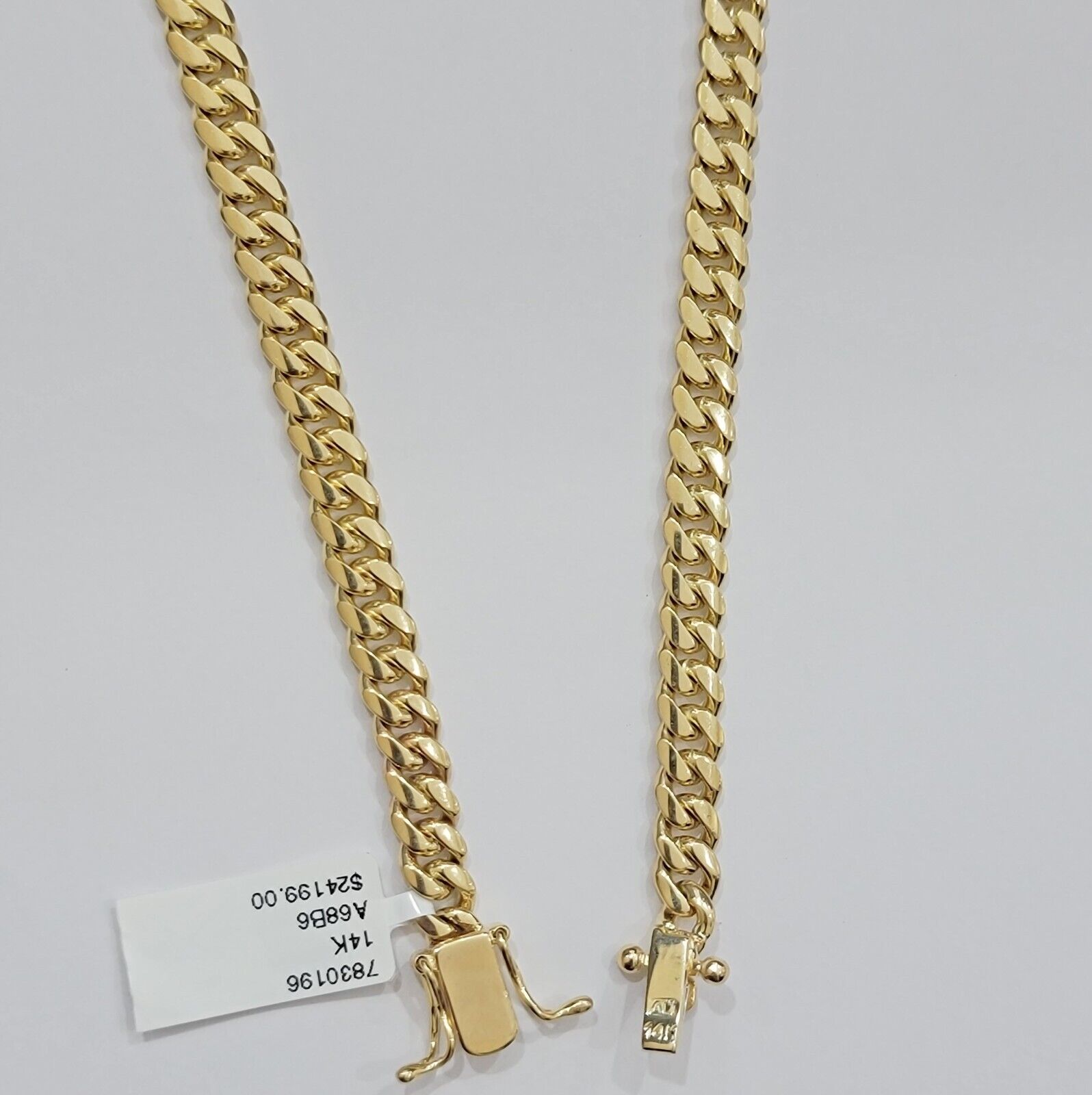 Real 14k Yellow Gold Miami Cuban Link Chain Necklace 6mm 20" - 30" 14kt SOLID - Reva Jeweler