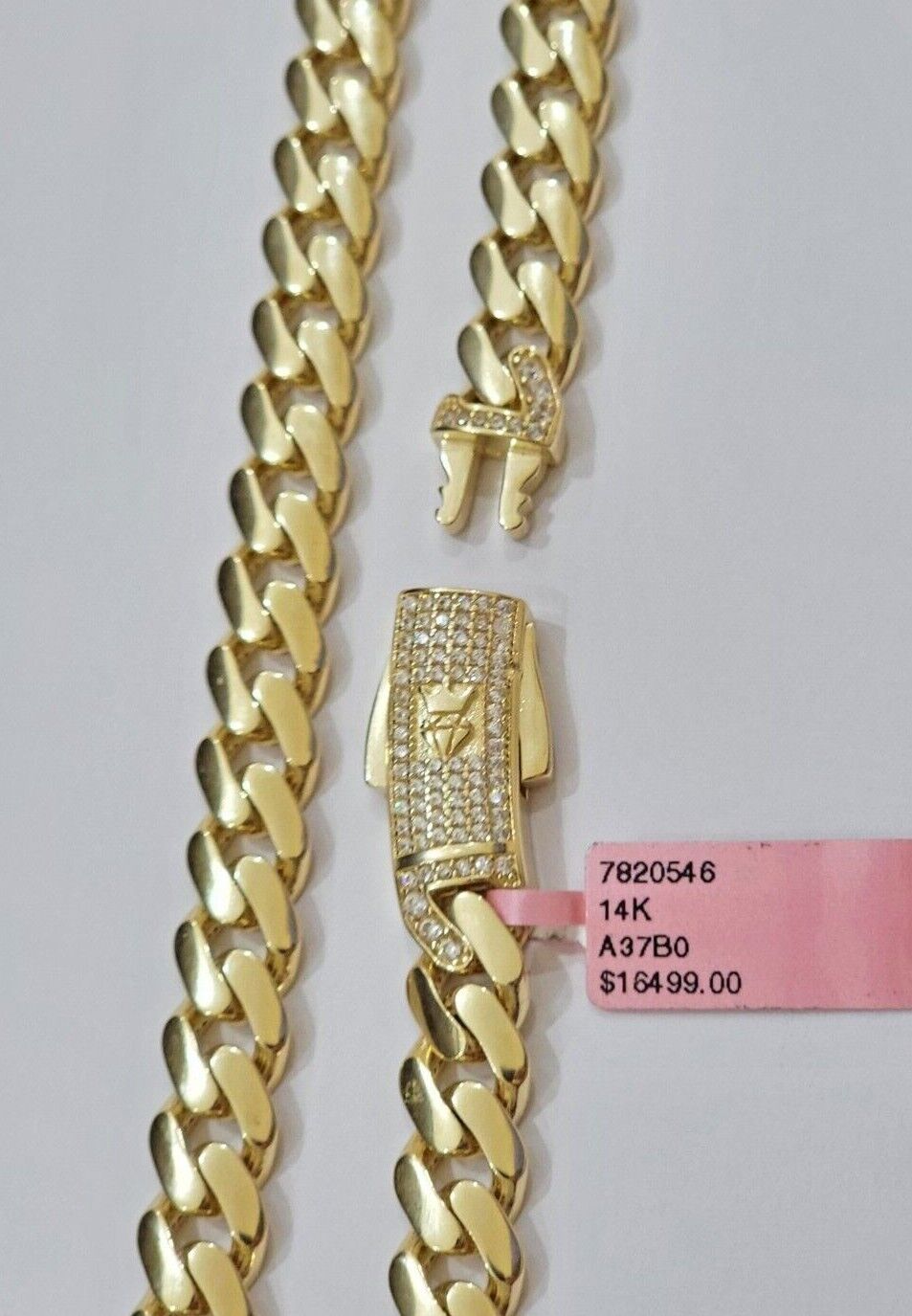 Real 14k Yellow Gold Monaco Chain Necklace 20" 22'' 24'' 26" Inch 9mm 14kt SALE - Reva Jeweler