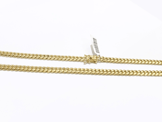 Real 14k Yellow Gold Necklace Miami Cuban Chain 6mm 26" inch 14kt Unisex Chain - GoldenlinQ