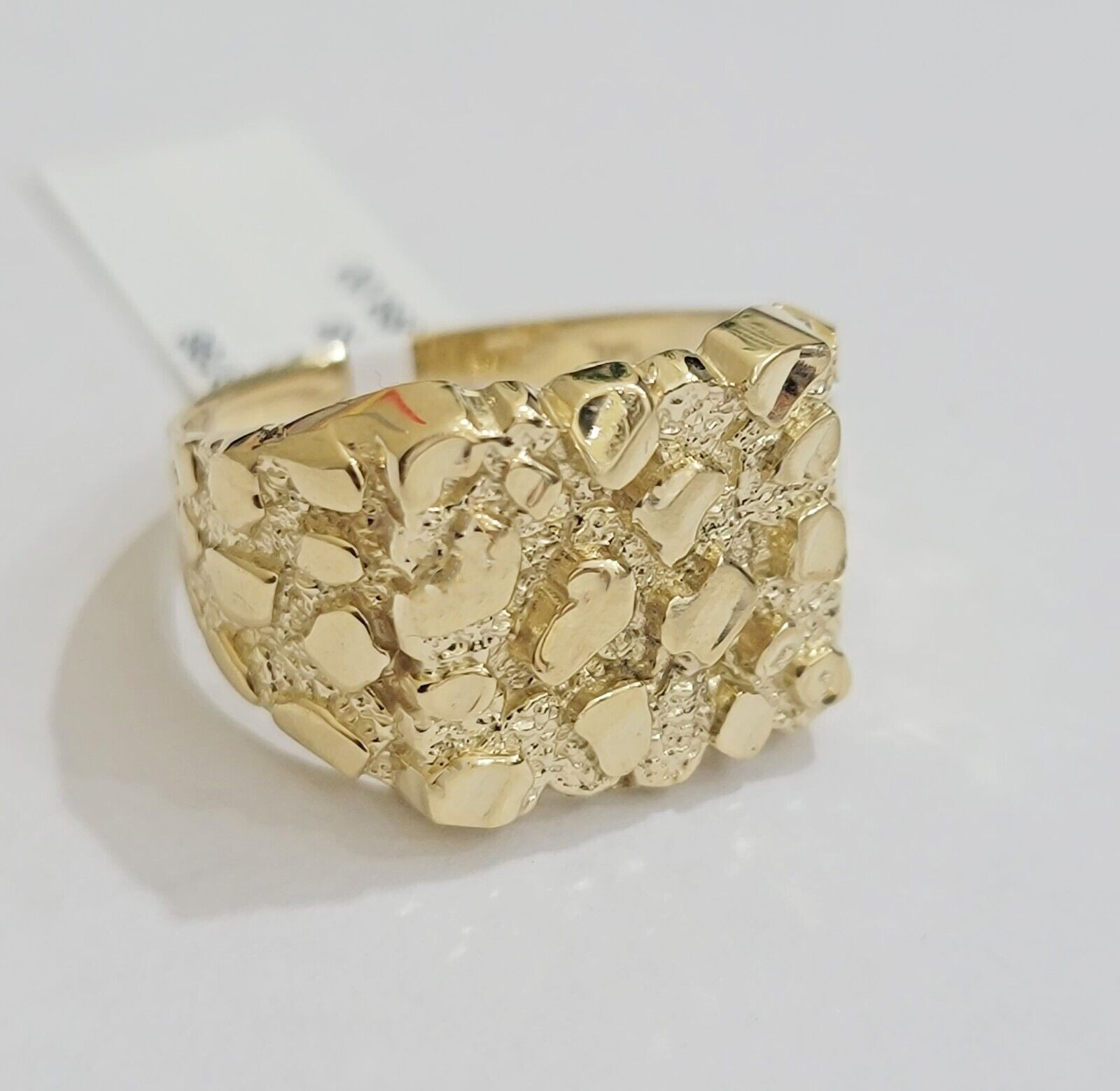 Real 14k Yellow Gold Nugget Ring Solid Mens SZ 9 Genuine 14kt casual/ Pinky SALE - Reva Jeweler