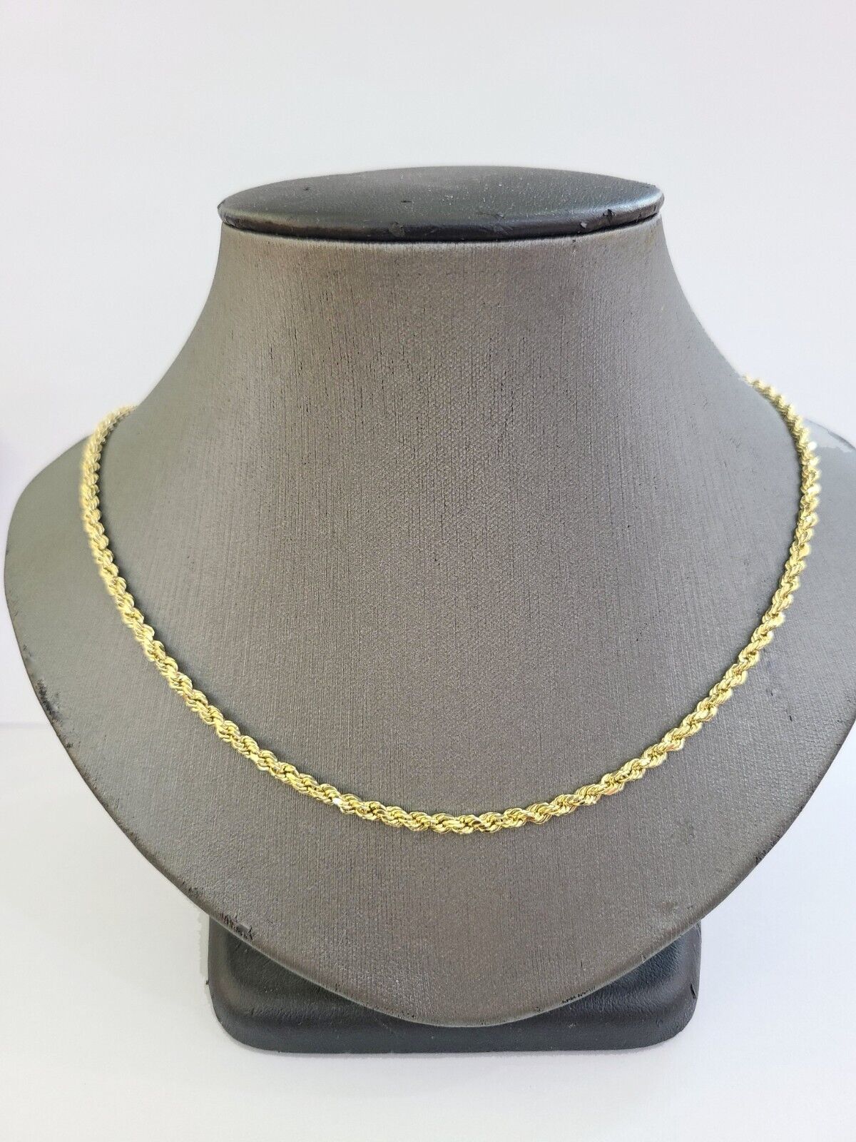 Real 14k Yellow Gold Rope Chain 3mm 26 Inches Ladies Necklace