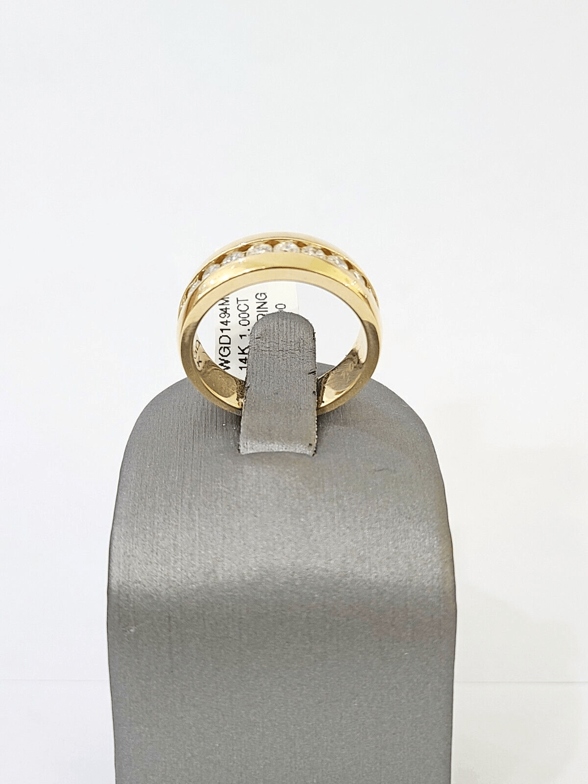 Real 14k Yellow Gold White Diamond Mens Ring Genuine Natural - Reva Jeweler