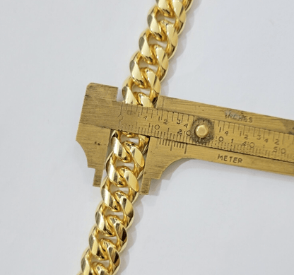 Solid 10k Gold Bracelet 12mm Miami Cuban Link 9 Inch Box Clasp Mens REAL 10KT - Reva Jeweler